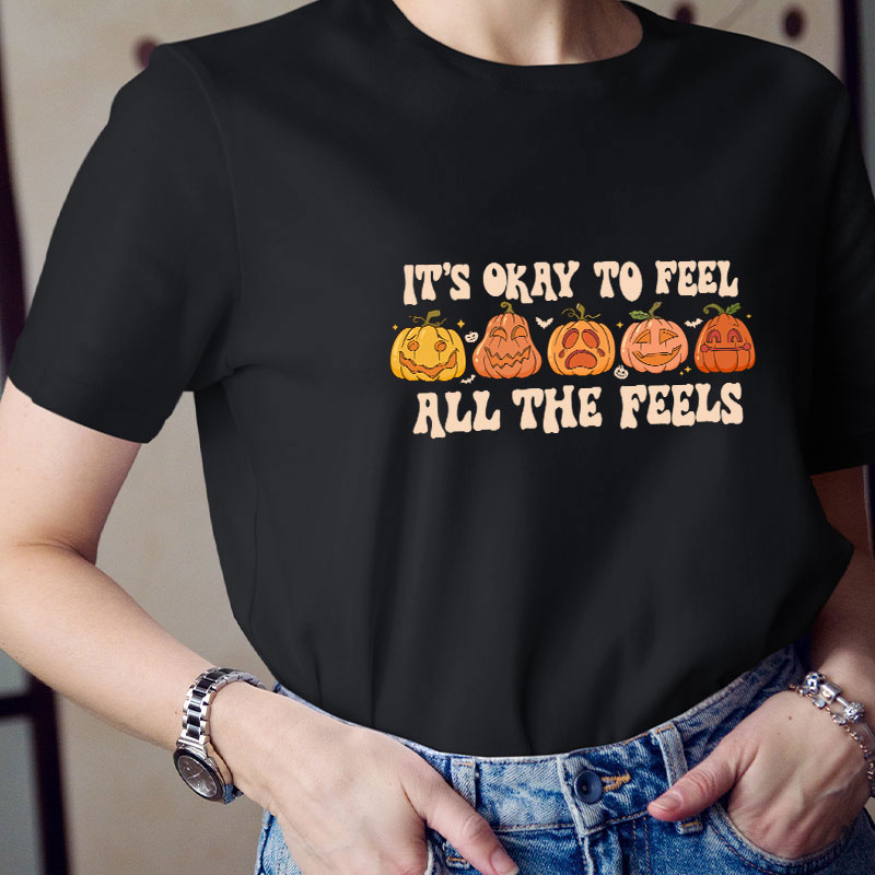 It's Okay To Feel All The Feels Teacher T-Shirt