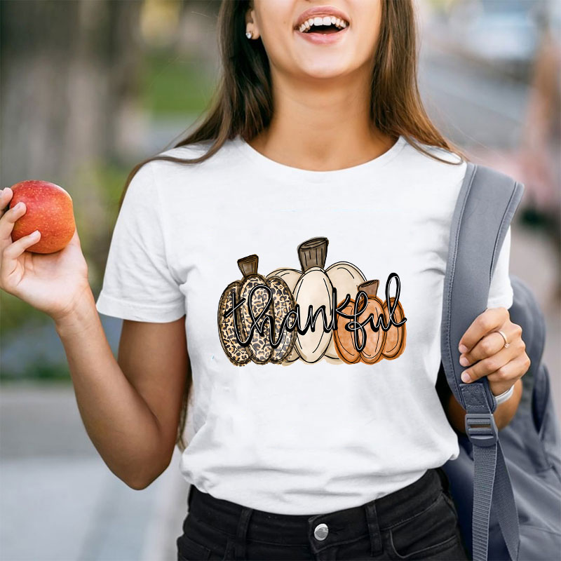 Thankful Pumpkins Teacher T-Shirt