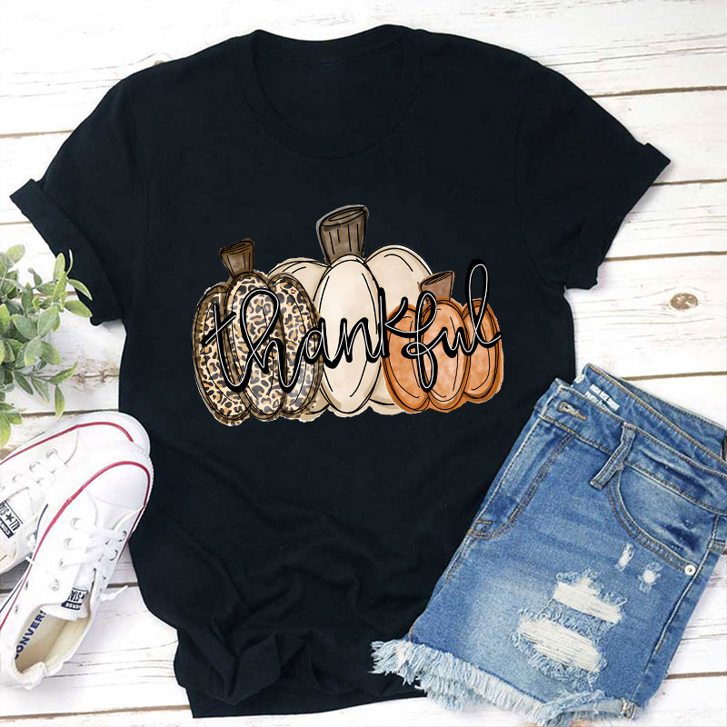 Thankful Pumpkins Teacher T-Shirt