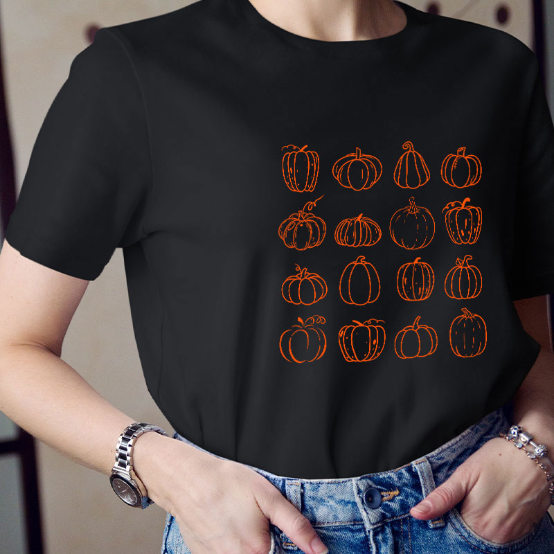 Pumpkins We Are All Different Teacher T-Shirt