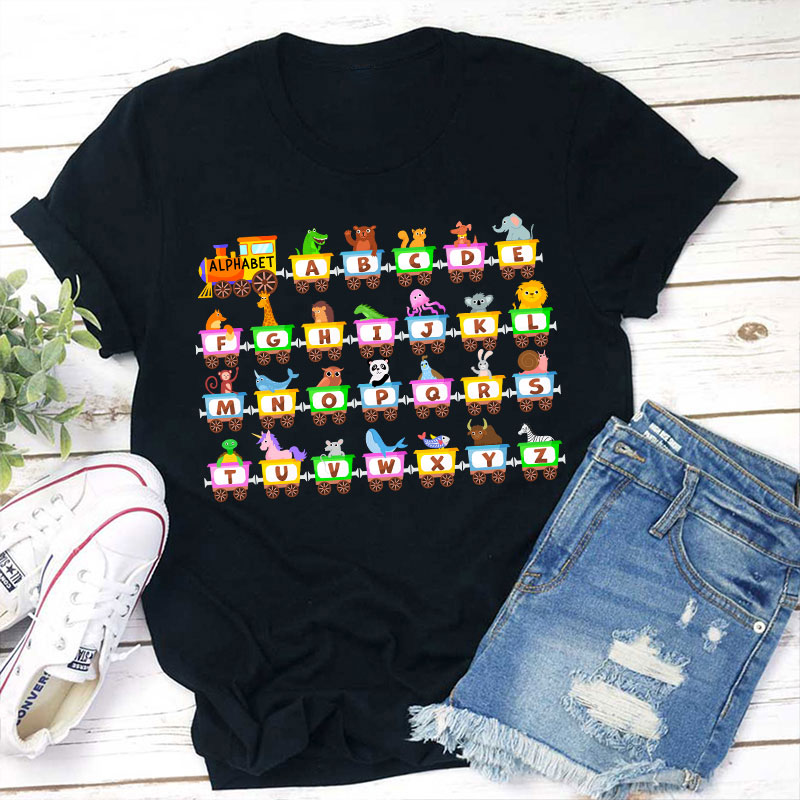 Alphabet Animal Train Teacher T-Shirt