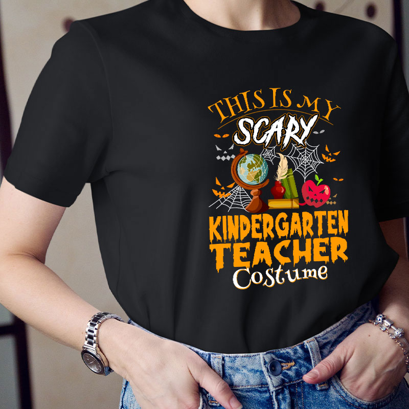 Personalized Grade This Is My Scary Costume Teacher T-Shirt