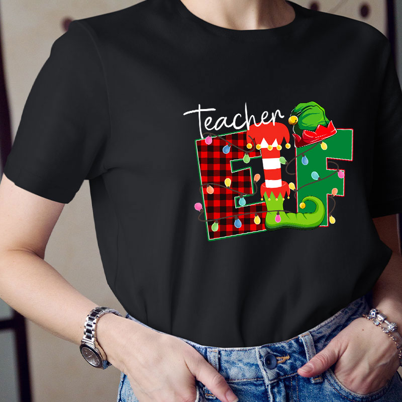 Christmas Elf Teacher T-Shirt