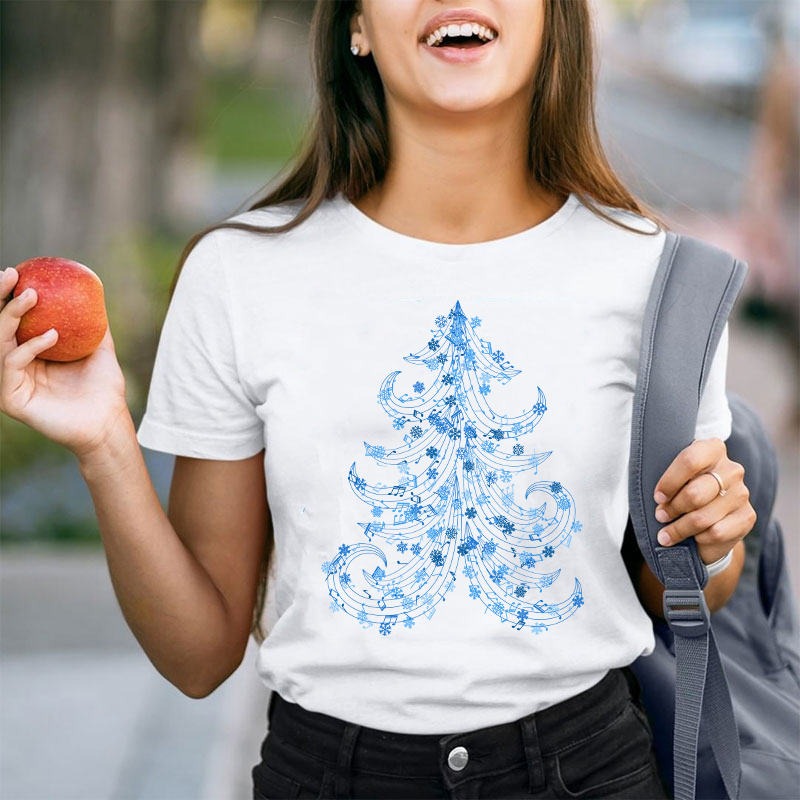 Music Note Christmas Teacher T-Shirt