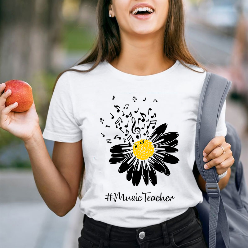 Sunflower Music Teacher T-Shirt