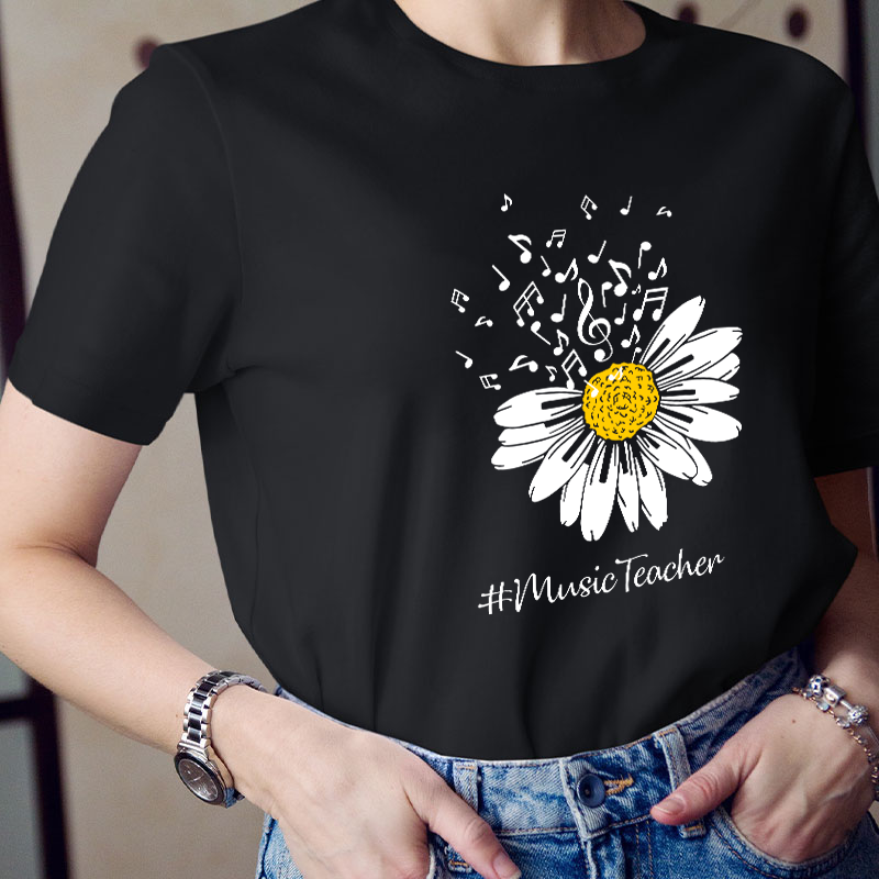 Sunflower Music Teacher T-Shirt