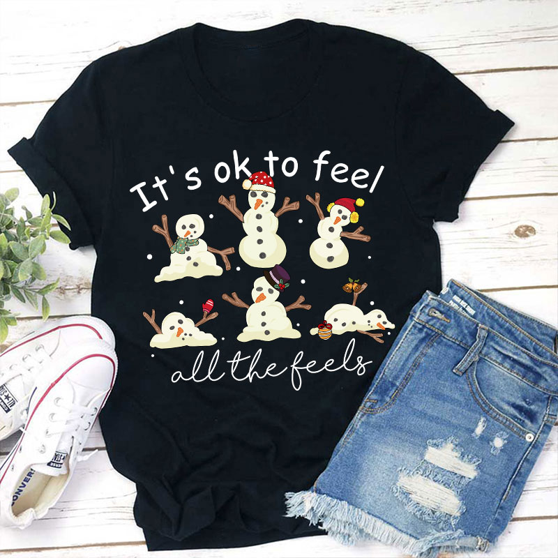 It's Ok To Feel All The Feels Teacher T-Shirt