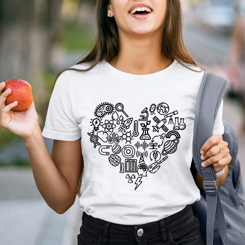 Science Heart Teacher T-Shirt