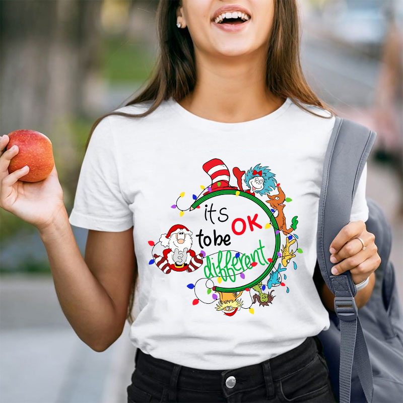 It Is Ok To Be Different Teacher T-Shirt