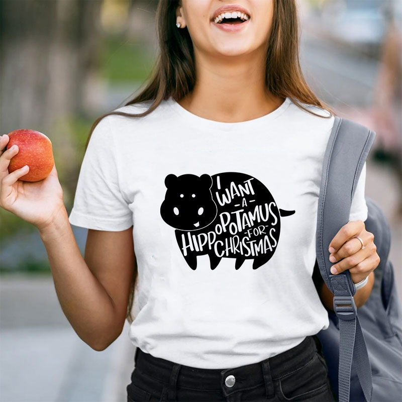 I Want A Hippopotamus Christmas Teacher T-Shirt