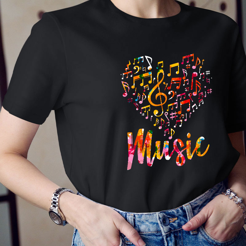 Music Heart Teacher T-Shirt