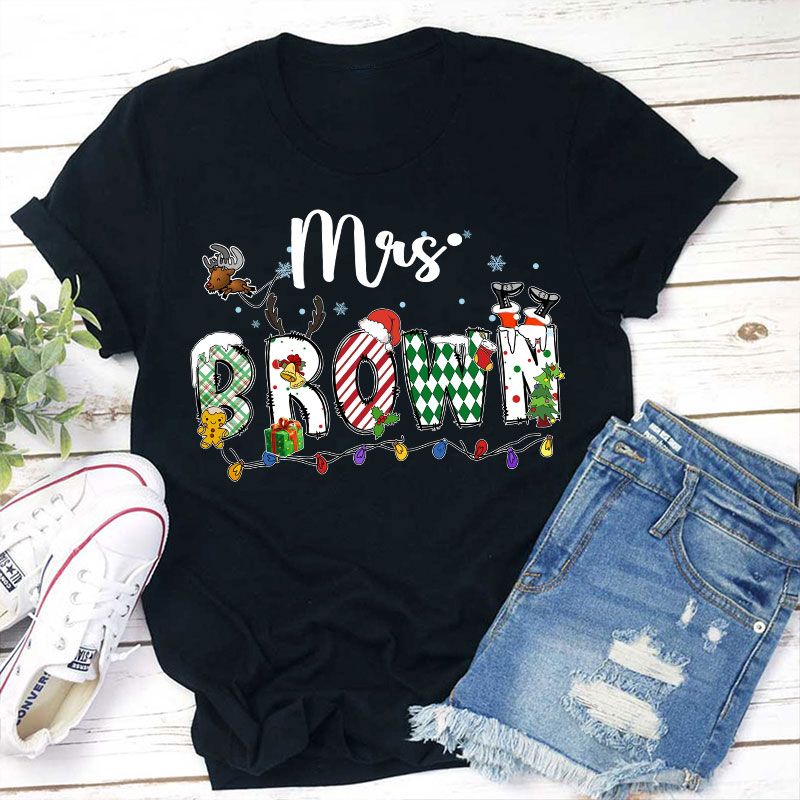 Personalized Christmas Is Coming Teacher T-Shirt