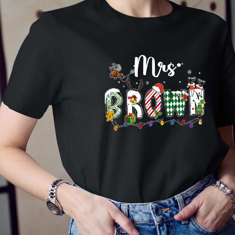 Personalized Christmas Is Coming Teacher T-Shirt