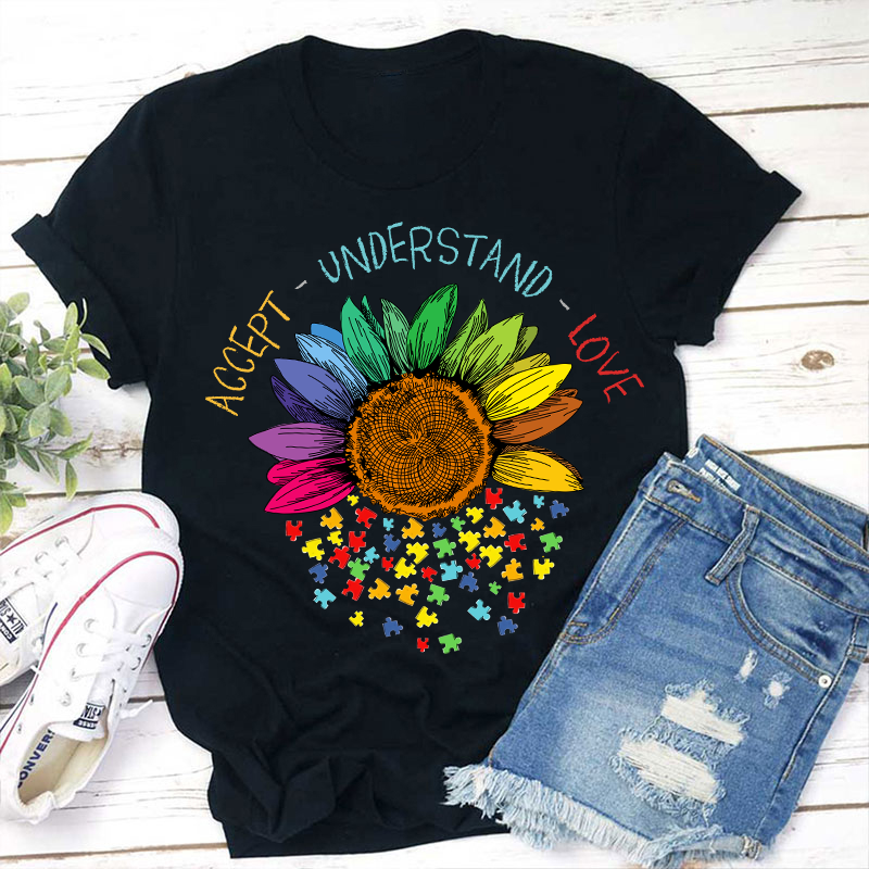 Accept Understand Love Teacher T-Shirt Sale-Teachersgram