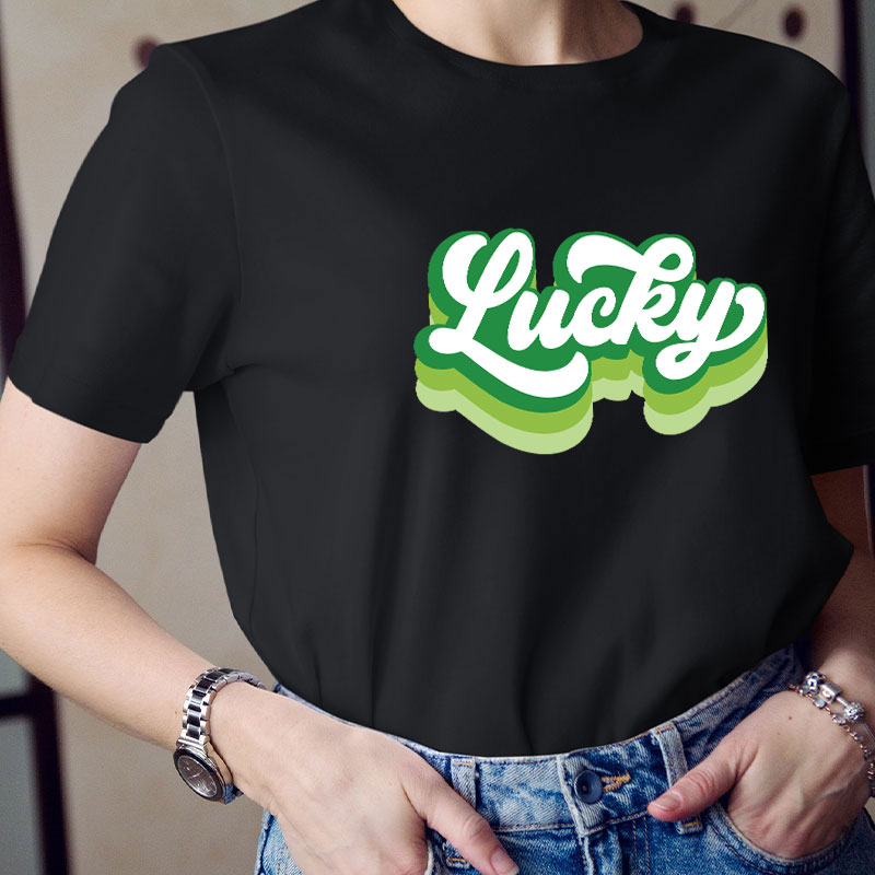 Retro Lucky Teacher T-Shirt
