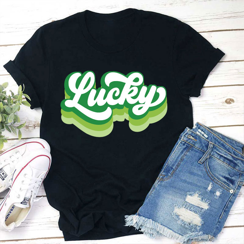 Retro Lucky Teacher T-Shirt