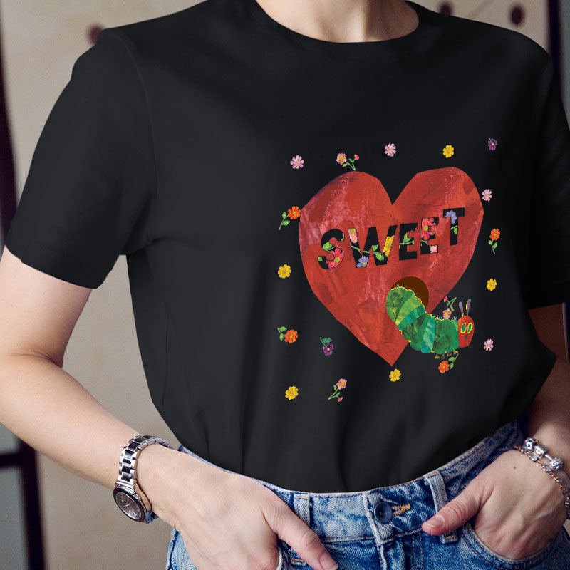 Sweet Heart Caterpillar Teacher T-Shirt