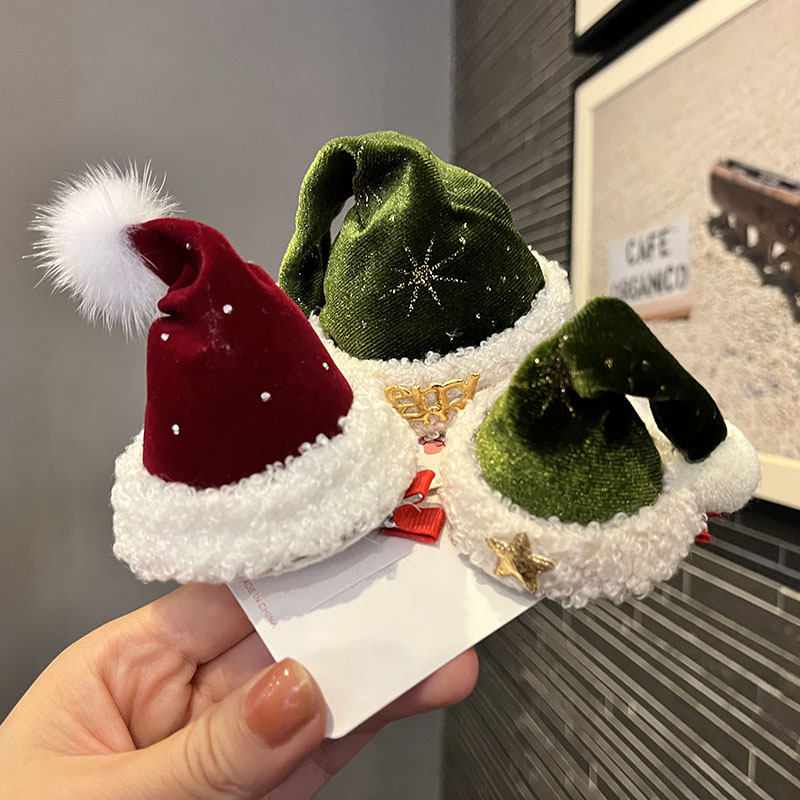 Christmas Hat Teacher Hair Clips