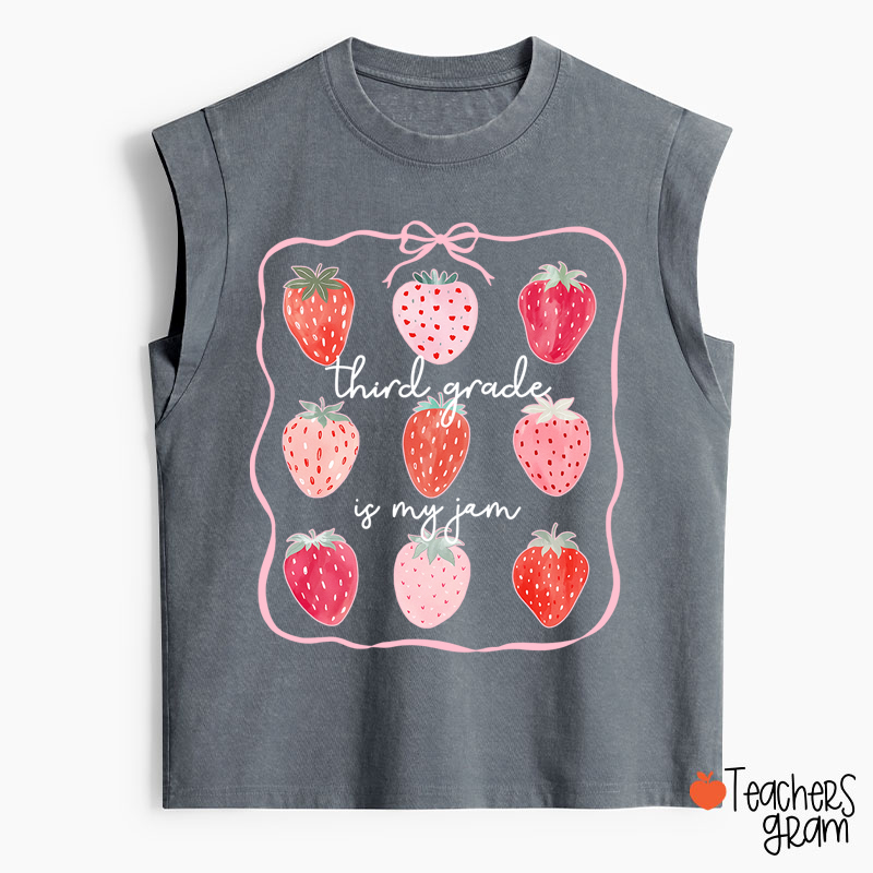 Personalized Grade You Are My Jam Teacher Washed Tank Top