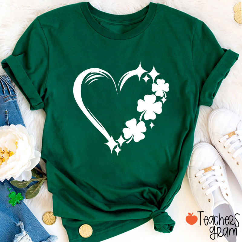 Heart Clove Teacher T-Shirt