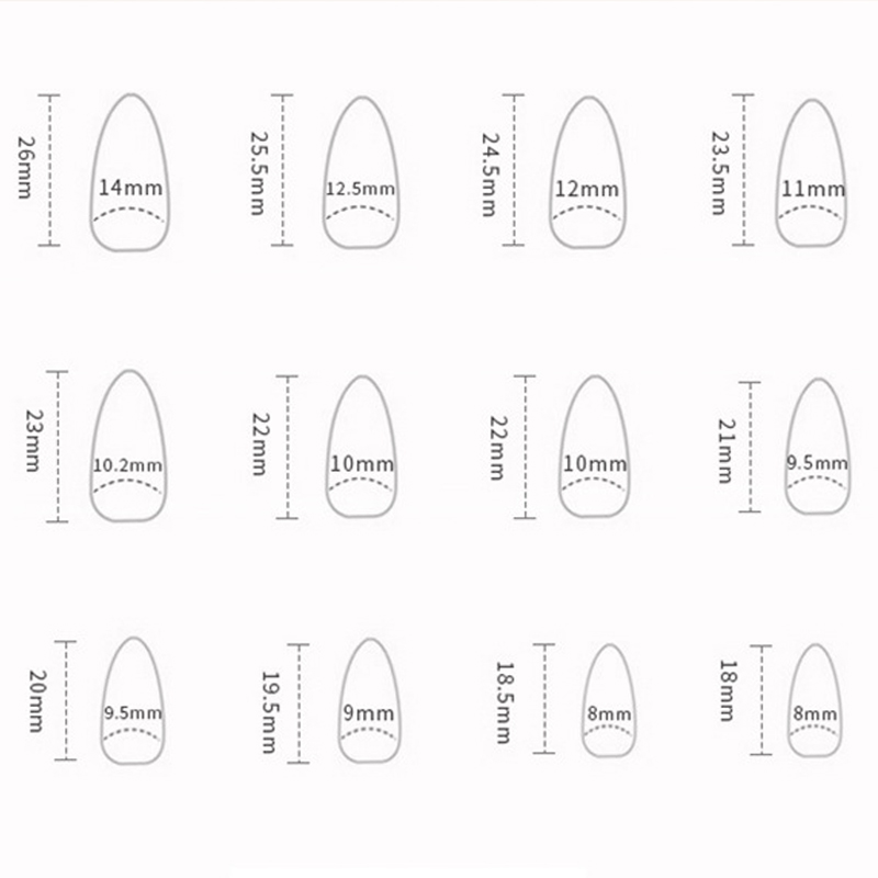 24pcs Glitter Beveled French Style Teacher Fake Nail