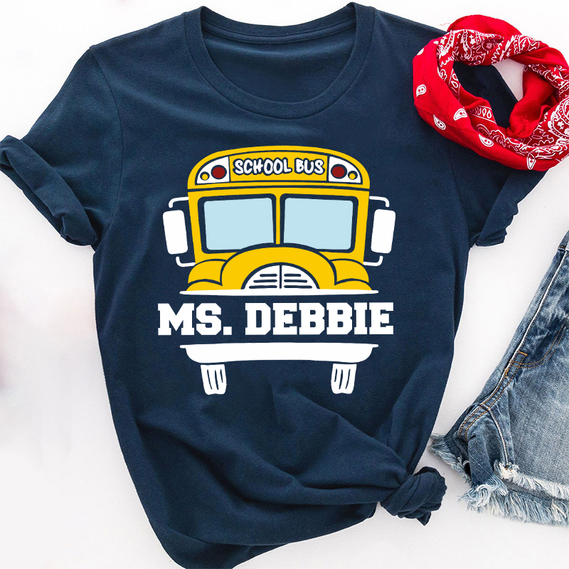 Personalized Back To School Bus Driver Teacher T-Shirt