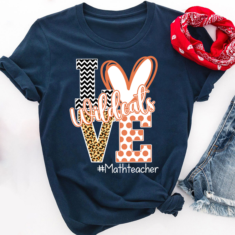 Personalized Love Mascot Teacher T-Shirt