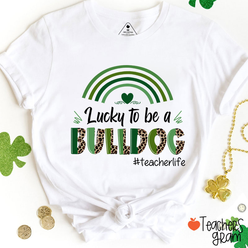 Personalized Mascot And Hashtag Lucky To Be Teacher T-Shirt