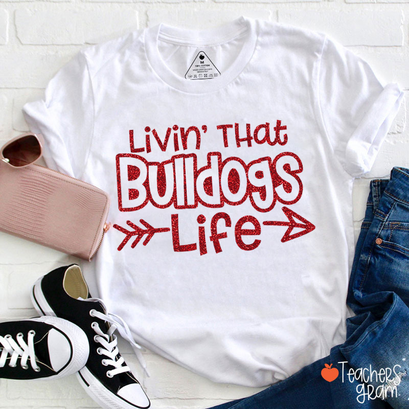 Personalized Mascot Livin' That Mascot Life Teacher T-Shirt
