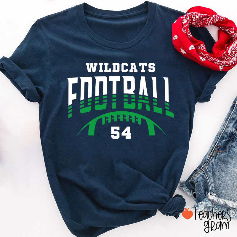 Personalized Mascot Sport And Number Game Day Teacher T-Shirt