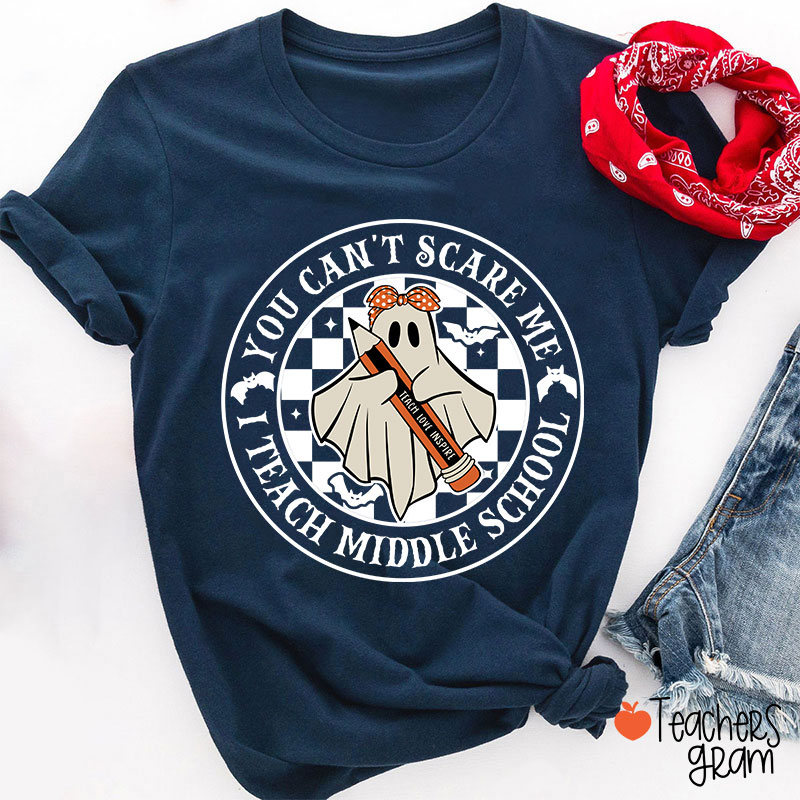 Personalized You Can't Scare Me I Teach My Grade Spooky Teacher T-Shirt