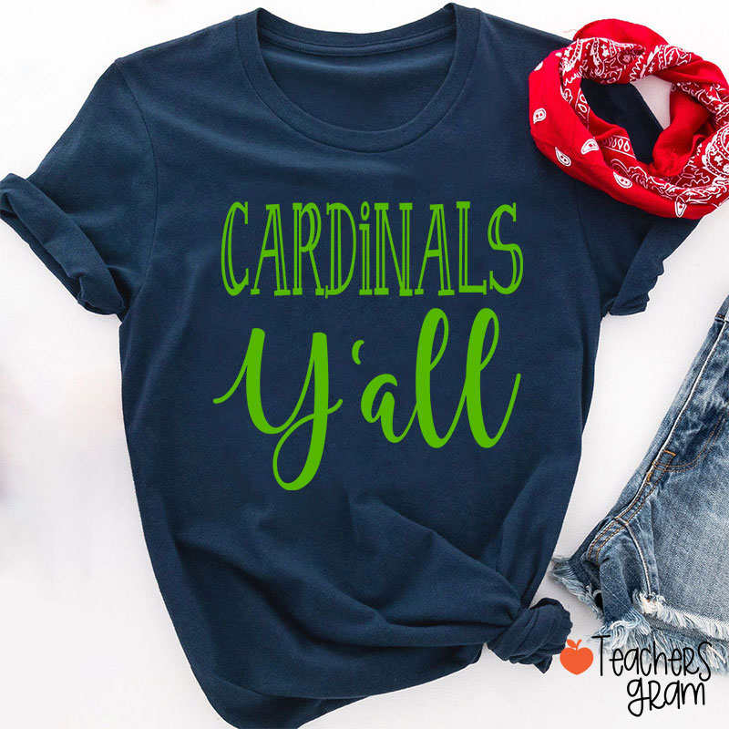 Personalized Mascot Y'all School Spirit Teacher T-Shirt
