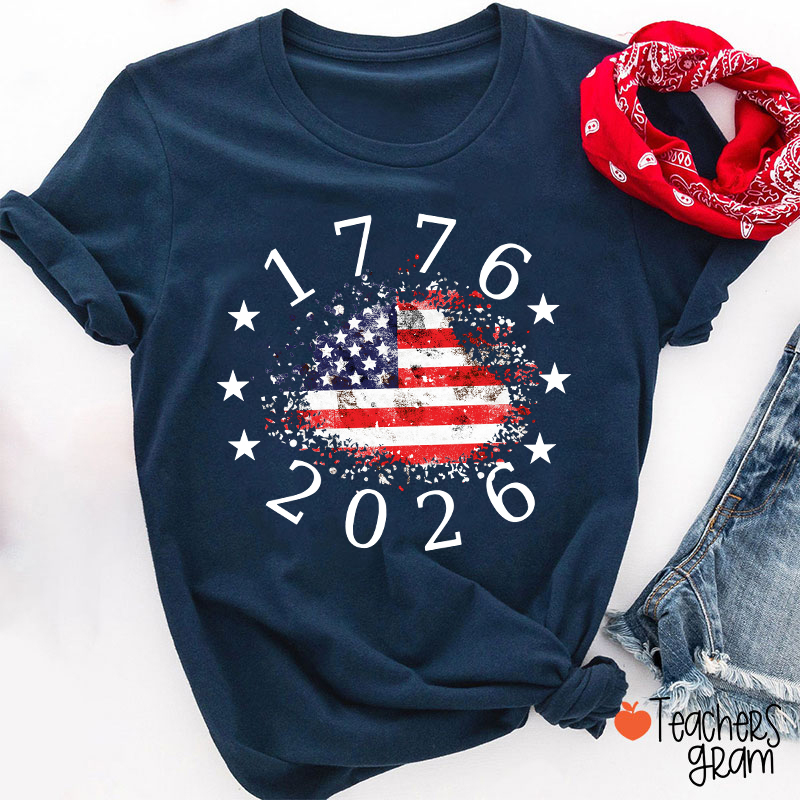 USA 250th Anniversary 1776-2026 Teacher T-Shirt