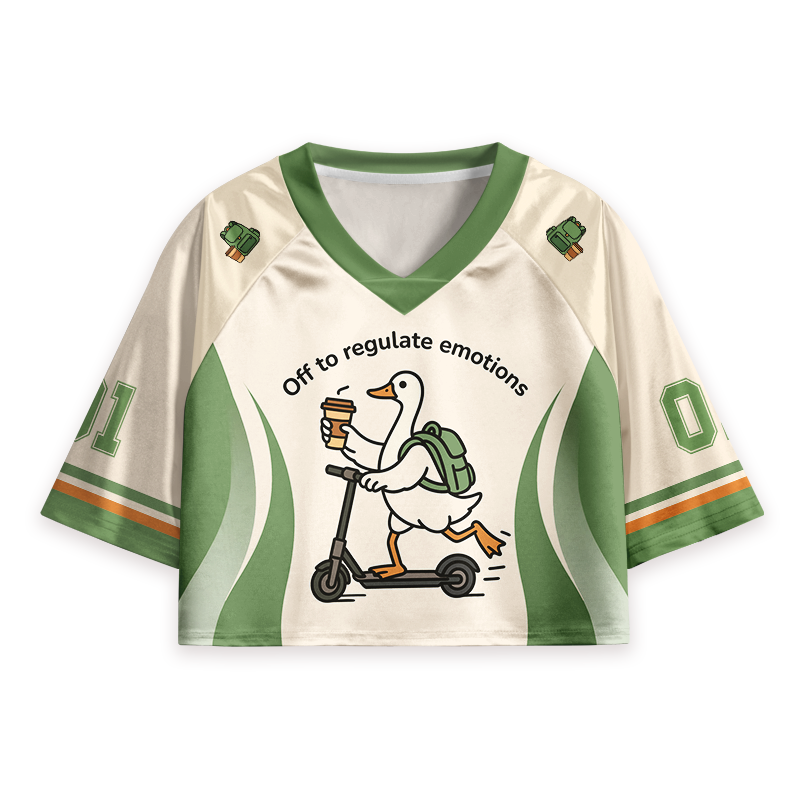 Off To Regulate Emotions Teacher Crop Jersey