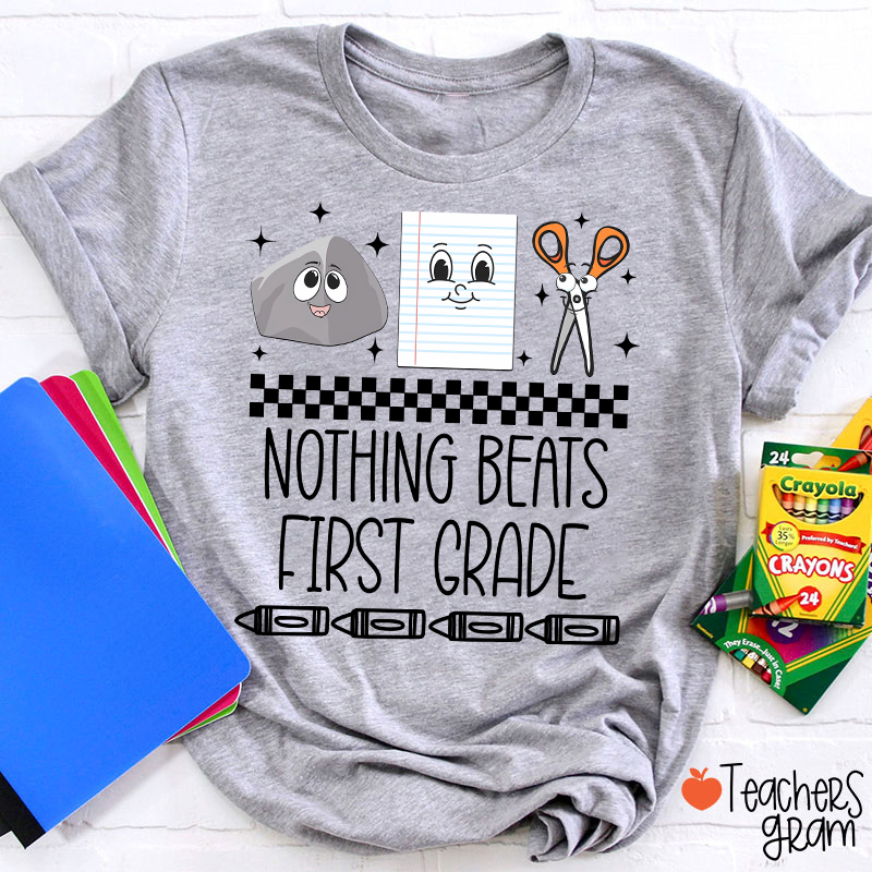 Personalized Grade Rock Paper Scissors Teacher T-Shirt