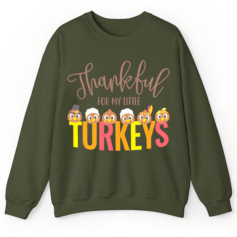 Personalized Thankful For My Little Turkeys Teacher Sweatshirt