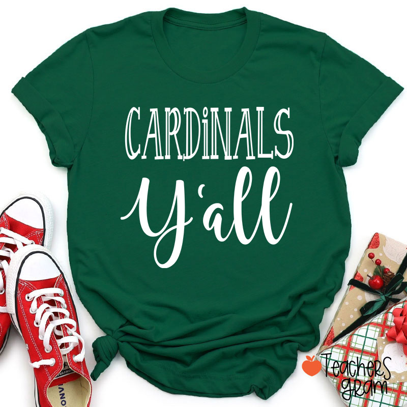 Personalized Mascot Y'all School Spirit Teacher T-Shirt