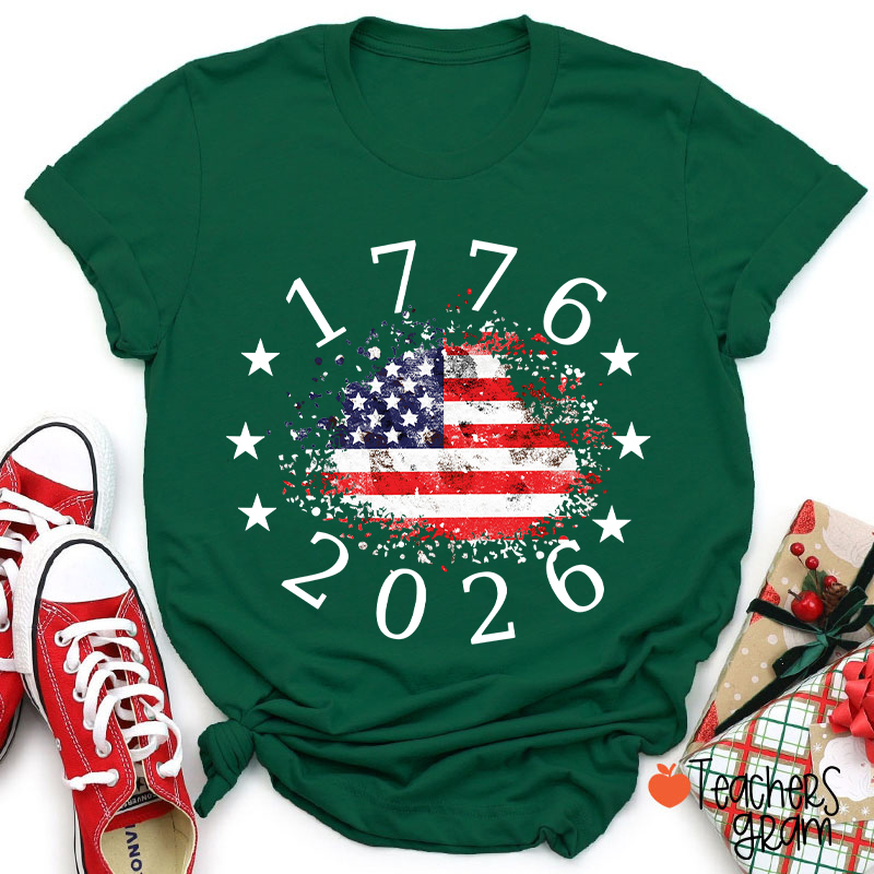 USA 250th Anniversary 1776-2026 Teacher T-Shirt