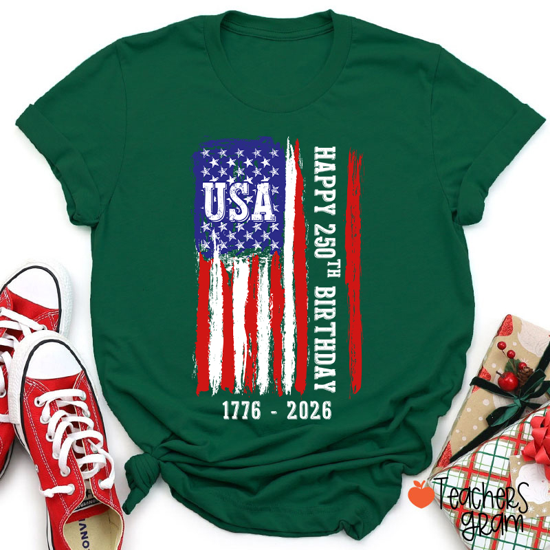 America Independence Day 1776-2026 Patriotic Teacher T-Shirt