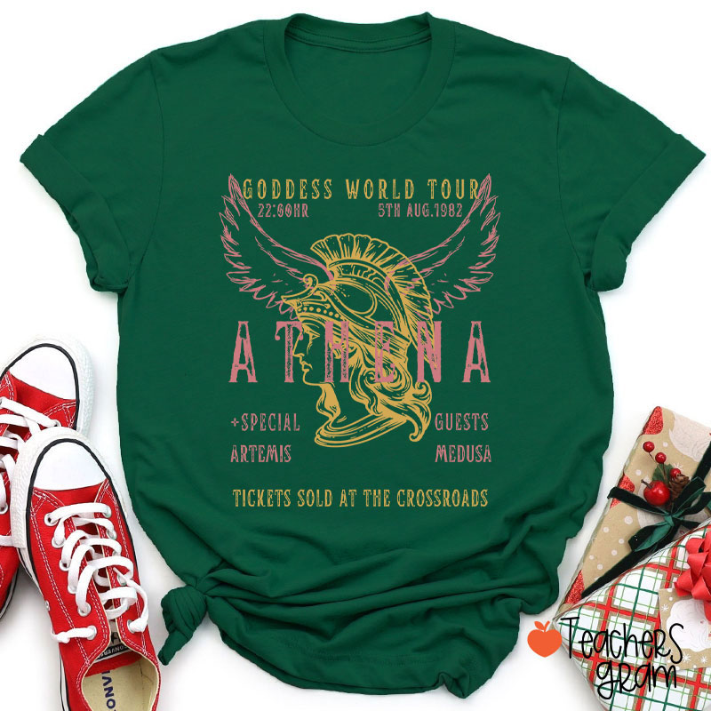 Athena Goddess World Tour Teacher T-Shirt