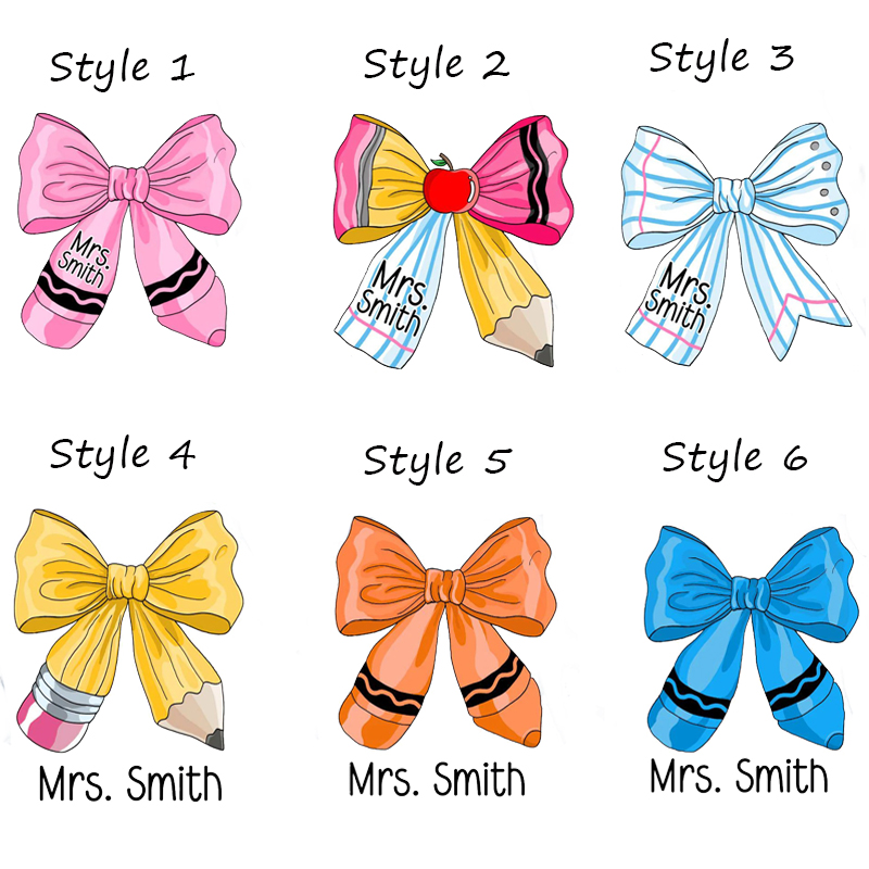 Personalized Name Pencil Crayons Teacher T-Shirt