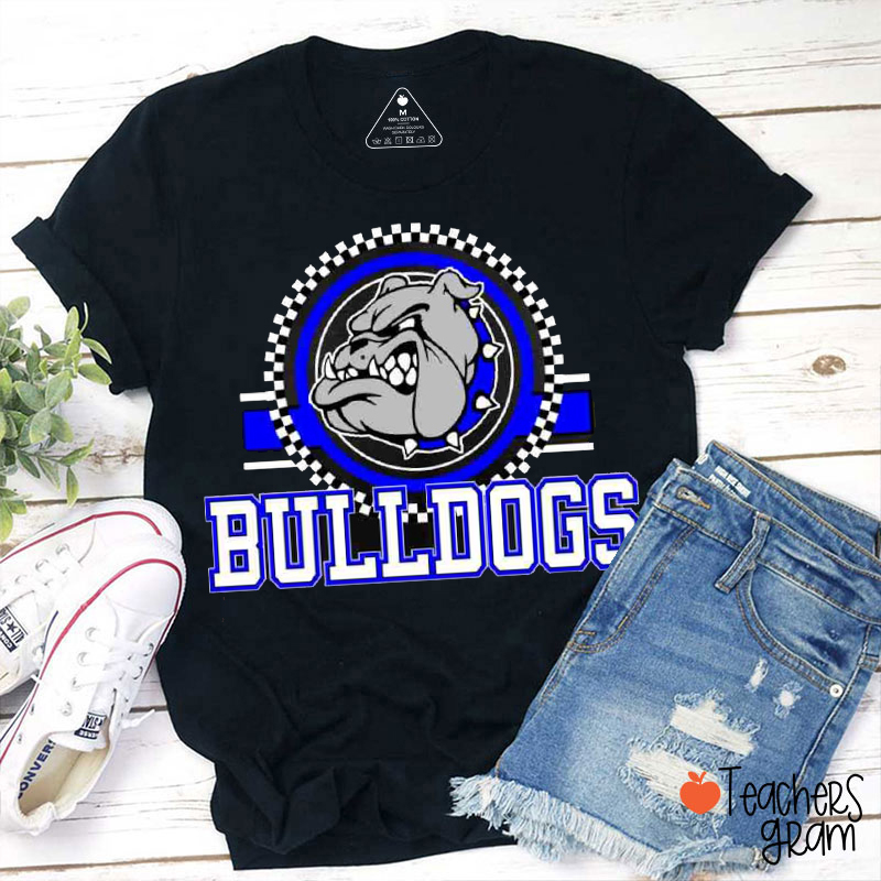 Personalized Mascot Circle Varsity Sport Teacher T-Shirt