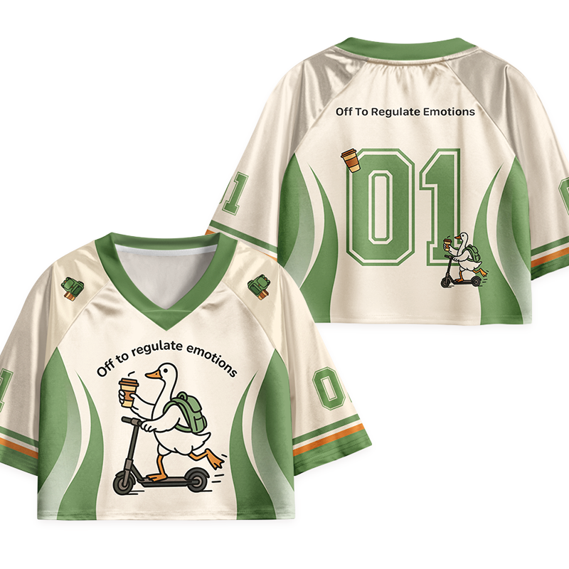 Off To Regulate Emotions Teacher Crop Jersey