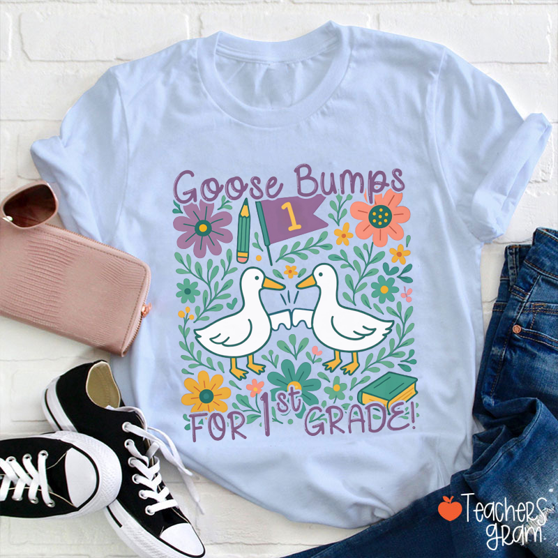 Personalized Grade Goose Bumps For Teacher T-Shirt