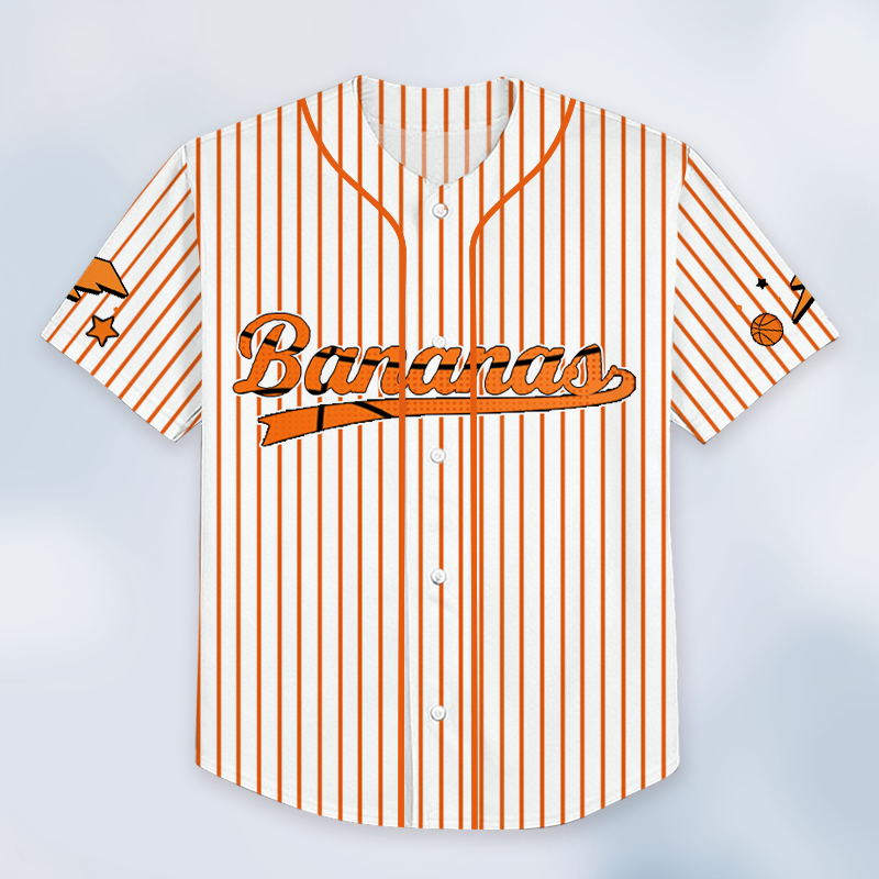 Personalized I Was Six Now I'm Seven Basketball Bananas Class Baseball Jersey