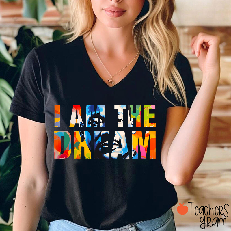 Dream Like A King Teacher Female V-Neck T-Shirt