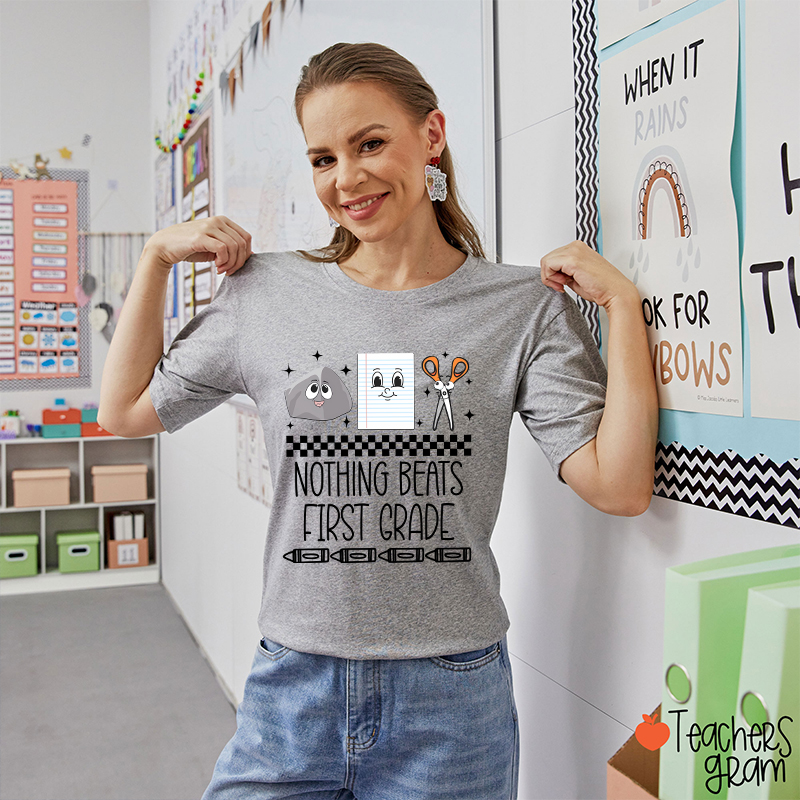 Personalized Grade Rock Paper Scissors Teacher T-Shirt