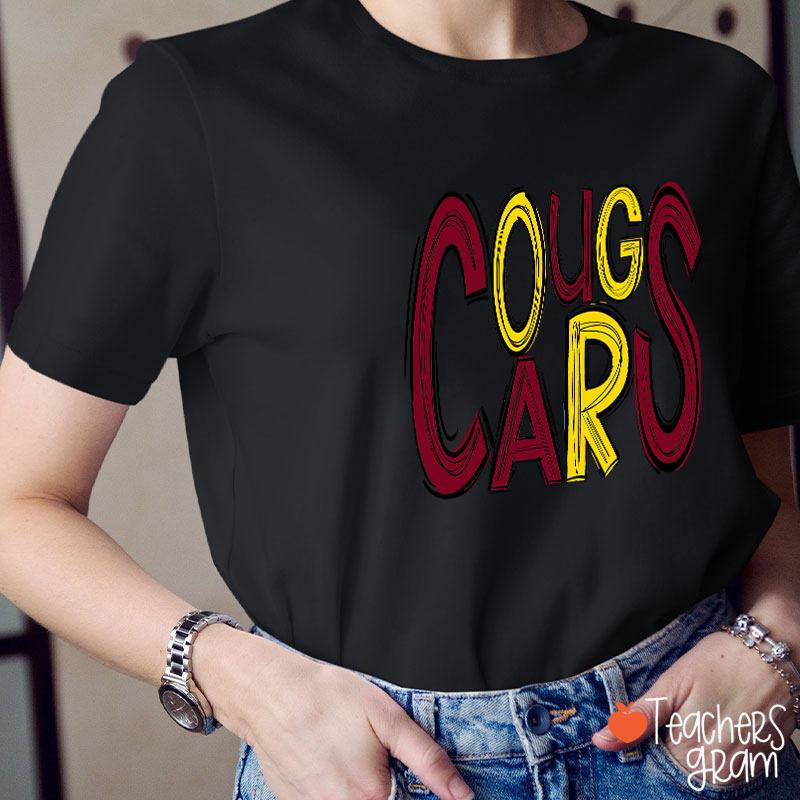 Personalized Mascot Doodle Letter Teacher T-Shirt