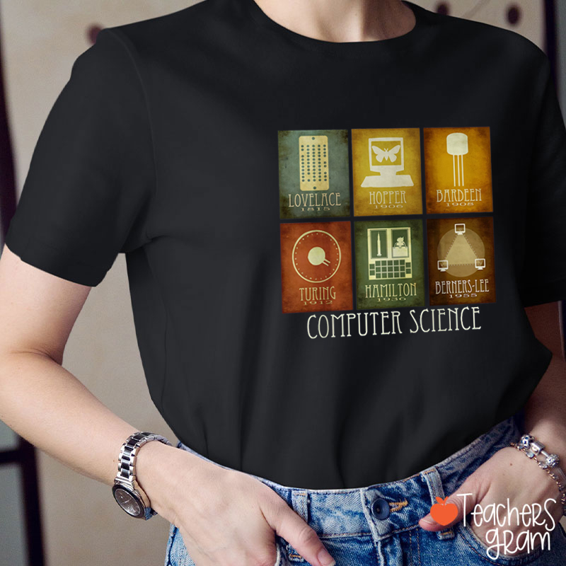 Retro Style Computer Science Teacher T-shirt