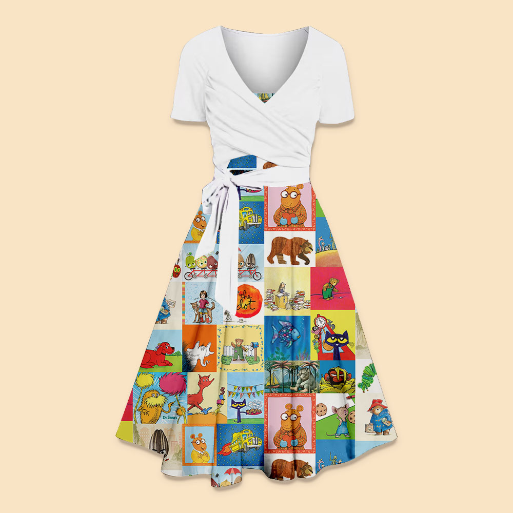 I Still Read Children's Books Teacher Uspender Long Skirt Top Suit Sale-Teachersgram